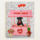 Rottweiler Dog Valentine's Day Kissing Booth Planer (Vorderseite)