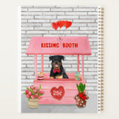 Rottweiler Dog Valentine's Day Kissing Booth Planer (Rückseite)