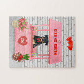Rottweiler Dog Valentine's Day Kissing Booth Puzzle (Horizontal)