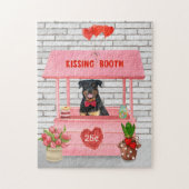 Rottweiler Dog Valentine's Day Kissing Booth Puzzle (Vertikal)