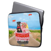 Rottweiler Dog Valentine's Day Lkw Herz Laptopschutzhülle (Vorderseite Links)
