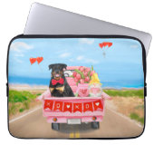 Rottweiler Dog Valentine's Day Lkw Herz Laptopschutzhülle (Vorderseite)