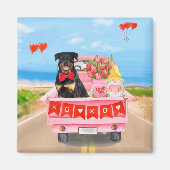 Rottweiler Dog Valentine's Day Lkw Herz Magnet (Vorne)