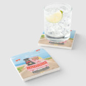 Rottweiler Dog Valentine's Day Lkw Herz Steinuntersetzer (Seitenansicht)