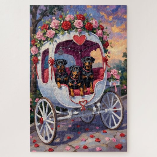 Rottweiler Dog Valentine's Day Puzzle (Vertikal)