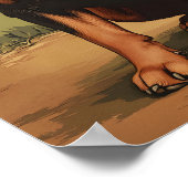 Rottweiler Dog Vintage Art Poster (Ecke)