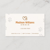 Rottweiler Dog Walker Pet Sitzen Visitenkarte (Rückseite)