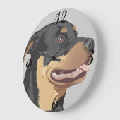 Rottweiler Dog Wall Clock Große Wanduhr (Winkel)