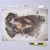 Rottweiler Dog Watercolor Seidenpapier (Handwerk)