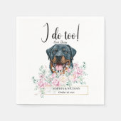 Rottweiler Dog Wedding Cocktail Napkins Serviette (Vorderseite)