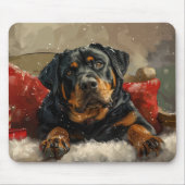 Rottweiler Dog Weihnachtsfest Mousepad (Vorne)
