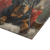 Rottweiler Dog Weihnachtsfest Schneidebrett (Ecke)