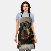 Rottweiler Dog Weihnachtsfest Schürze (Getragen)