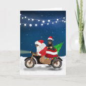 Rottweiler Dog Weihnachtsmann Karte (Vorderseite)