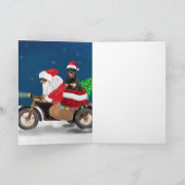 Rottweiler Dog Weihnachtsmann Karte (Innenseite)