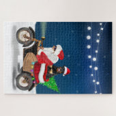Rottweiler Dog Weihnachtsmann Puzzle (Horizontal)