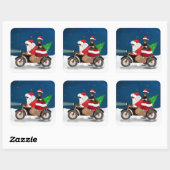 Rottweiler Dog Weihnachtsmann Quadratischer Aufkleber (Blatt)