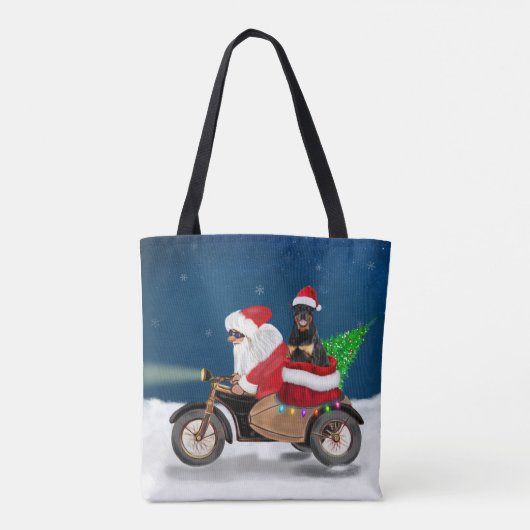 Rottweiler Dog Weihnachtsmann Tasche (Rückseite)