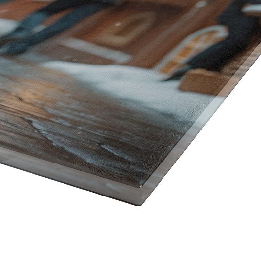 Rottweiler Dogs Christmas Snow Holiday Schneidebrett (Ecke)