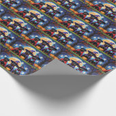 Rottweiler Dogs Pumpkin Halloween Funny Geschenkpapier (Ecke)