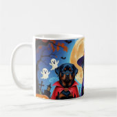 Rottweiler Dogs Pumpkin Halloween Funny Kaffeetasse (Links)