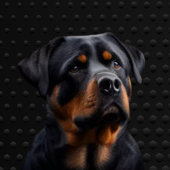 Rottweiler Dunkelgrau Golf Headcover