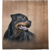 Rottweiler Duschvorhang (Vorderseite)