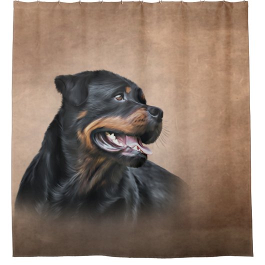 Rottweiler Duschvorhang (Vorderseite)