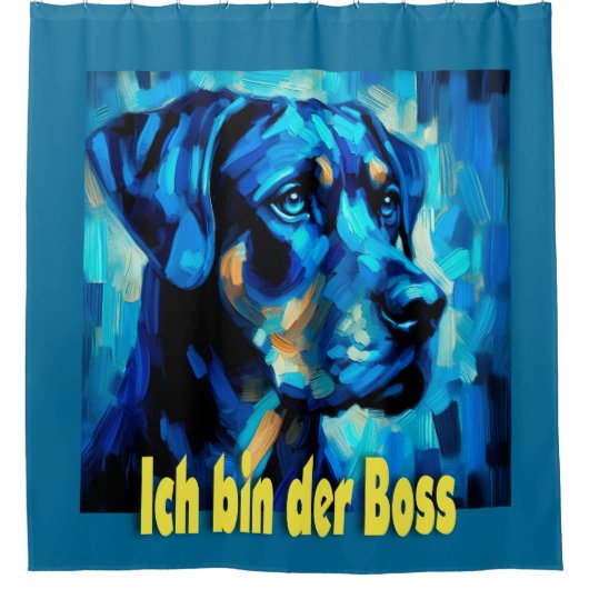Rottweiler Duschvorhang (Vorderseite)