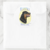 Rottweiler Eggstra Special - Aufkleber (Tasche)