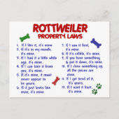 ROTTWEILER-Eigentumsrecht 2 Postkarte (Vorderseite)