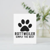 Rottweiler Einfach das Beste Postkarte (Stehend Vorderseite)