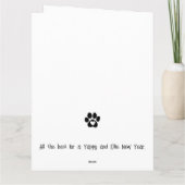 Rottweiler Elf Puppy Christmas Card Karte (Rückseite)