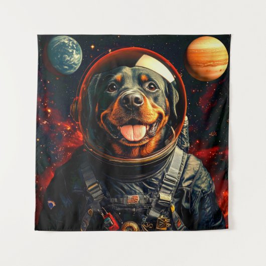 Rottweiler erkundet wandteppich (Vorderseite)