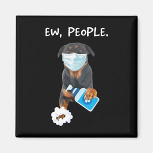 Rottweiler Ew Leute tragen eine Gesichtsmaske lust Magnet