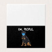 Rottweiler ew people dog wearing face mask (Außenseite Aufgefaltet)
