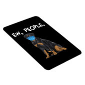 Rottweiler ew people dog wearing face mask magnet (Rechte Seite)