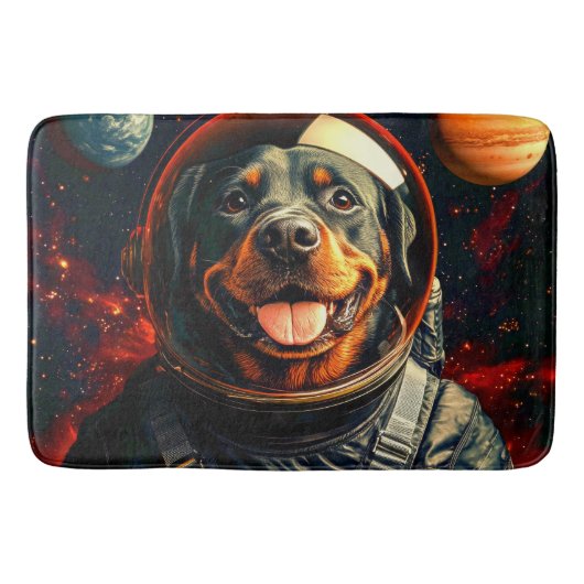 Rottweiler Explores Badematte (Vorderseite)