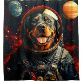 Rottweiler Explores Duschvorhang (Vorderseite)