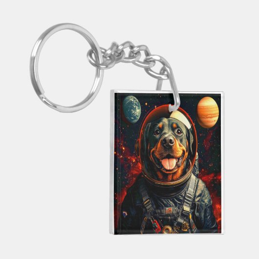 Rottweiler Explores Schlüsselanhänger (Vorderseite links)