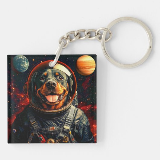 Rottweiler Explores Schlüsselanhänger (Rückseite)