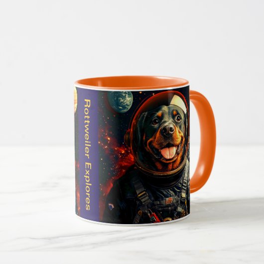 Rottweiler Explores Tasse (VorderseiteRechts)