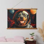 Rottweiler Explores Wandteppich Mit Holzrahmen (Schlafzimmer)