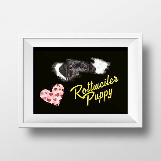 Rottweiler Eyes Solid Color Poster