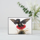 Rottweiler Fairy Dog Postcard Postkarte (Stehend Vorderseite)