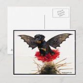 Rottweiler Fairy Dog Postcard Postkarte (Vorne/Hinten)