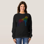 Rottweiler Farben Mandala Sweatshirt (Vorne ganz)