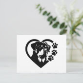 Rottweiler Feiertagspostkarte (Stehend Vorderseite)