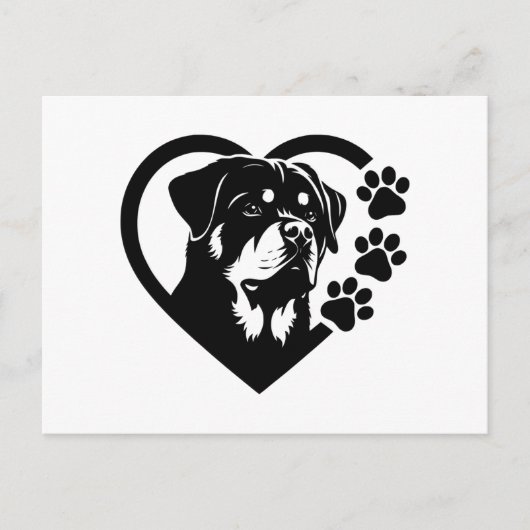 Rottweiler Feiertagspostkarte (Vorderseite)