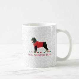 Rottweiler Feliz Naughty Dog Christmas Design Kaffeetasse